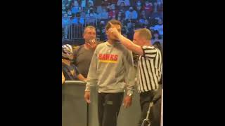 Trae Young pulled up to watch WWE at MSG and got ejected 😳  shorts [upl. by Neehcas]