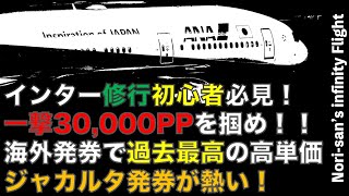 【2024年🔰修行僧必見】今年の夏はジャカルタ発券で一撃30000PPを稼ぐ！ 過去最高レベルの高単価、PP単価10円以下路線もご紹介！！ [upl. by Rasecoiluj]