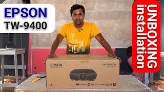 Epson TW9400 Projector Unboxing and Installation in Telugu [upl. by Moncear430]