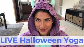 Halloween Yoga Challenge LIVE recording  Sarah Beth Yoga [upl. by Anairb]