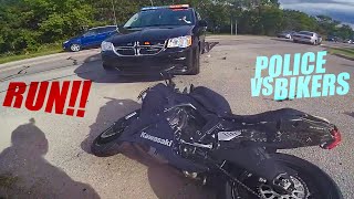 Police VS Bikers Cops Chases Motorcycle  Best Compilation 2020 [upl. by Htes]