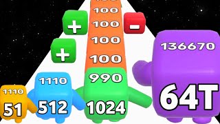 Level Up Numbers vs Ball Merge 2048  Level Up Number ASMR Max Level Satisfying Math Game [upl. by Enaht325]