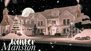 NO LARGE PLOT Winter Mansion 100K Bloxburg Speedbuild [upl. by Pacorro763]