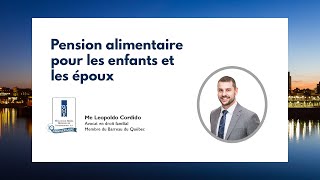 Pension alimentaire pour les enfants et les époux au Québec [upl. by Nirrek]