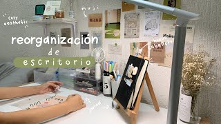 quarantine vlog organización para escritorios pequeños cozy aesthetic 🌱 [upl. by Lettie]