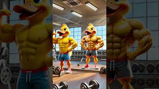 The Yellow duck is a gymer cat funnyduck cartoon shorts [upl. by Rutter476]