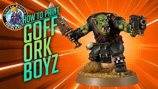 Goff Waaghhhh How to paint Goff Ork Boyz for 40K [upl. by Enelad]