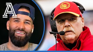 Andy Reid Gets Candid about Travis amp Taylor Mahomes amp Retirement [upl. by Faso]