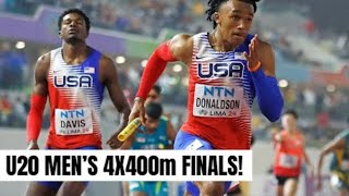 Mens 4x400m Relay FINALS  U20 World Athletics Championship Lima 2024400m [upl. by Marji]