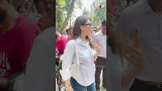 Hansika Motwani Cast Her Vote In Mumbai hansikamotwani b4upaps shorts voteindia vote bollywood [upl. by Ennaylloh113]