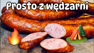 Kiełbasa BIWAKOWA prosto z wędzarni🏕️🔥 [upl. by Nnawaj]