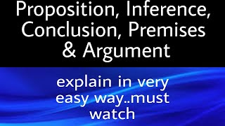 Introduction to logiclec2 proposition inference conclusionpremisesargumentlogic with example [upl. by Weihs]