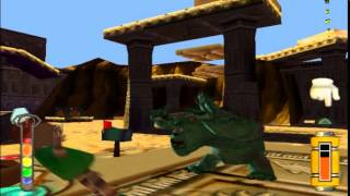 Monsters Inc Scare Island PS2  Part 11 The Sphinx Bronze Medal [upl. by Anyotal649]