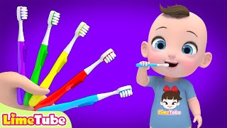 Toothbrush Finger Family ampDo You Like Song Nursery Rhymes amp Kids Songs  Kindergarten  LimeAndToys [upl. by Amethist]