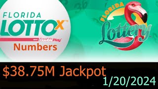 Florida Lotto Winning Numbers 20 January 2024 Today FL Lotto Drawing Result Saturday 1202024 [upl. by Vacla942]