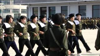 Marchers in Wonsan North Korea [upl. by Aizan]