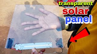 How to make transparent solar panel at home  solar panel kaise banaye  Chandan Experiment [upl. by Fein]