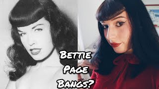 BETTIE PAGE BANGS  Comment je coupe ma frange  💇🏻 [upl. by Enoitna520]