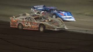 2019 Farmer City WOO Late Models Illini 75 lap feature highlights April 6 2019 [upl. by Dart]