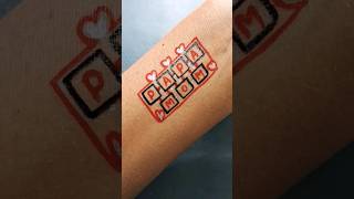 Papa tattoo design❤️ trending viral ytshorts satisfying shortvideo tattoo tatooart mom maa [upl. by Farhi639]