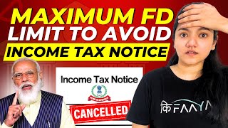 Fixed Deposit FD Limit to Avoid Income Tax Notice  Fixed Deposit TDS Limit in 2024 [upl. by Duvall]