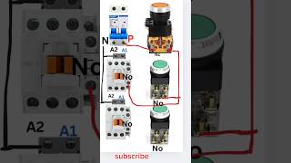 Interlocking of two contactor Wiring Diagram magnatic electrical electrician viralvideo sorts [upl. by Ilka]