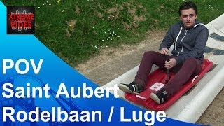 Rodelbaan  Luge Saint Aubert Onride DoornikTournai Belgie Belgique [upl. by Goldshell]