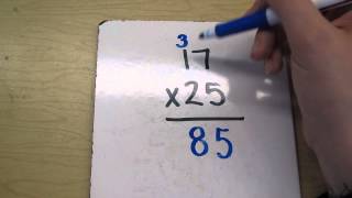 Multiplying 2 digit numbers example 1 [upl. by Desmond]