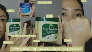 REVIEW DABUR HERBOLENE ALOE PETROLEUM JELLY  DUPE PRODUK VASELINE [upl. by Semaj]