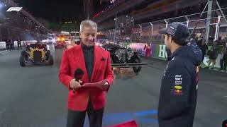 Sergio Perezs Awkward Moment at Las Vegas GP 2023 Announcement [upl. by Campagna509]