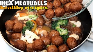 IKEA MEATBALLS HEALTHY RECIPE IKEA MEATBALLS HACKS  IKEA MEATBALLS AND VEGETABLES [upl. by Mycah]