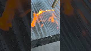 Burning a Table to make it better with POURLA epoxy epoxyresin epoxyart epoxyresinart diy [upl. by Liliane]