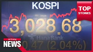 KOSPI reaches recordhigh close of 303168 on Thursday [upl. by Ydne]