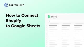 Connect Shopify to Google Sheets Sync Shopify Store Data to Google Sheets [upl. by Bray]