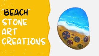 Beach Art on Rocks Stunning Ocean Scene Painting Tutorial [upl. by Aneekal]