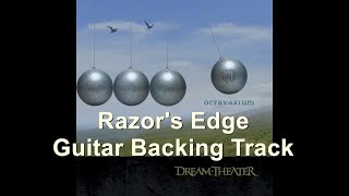 Octavarium  Razors Edge  Solo Guitar Backing track [upl. by Udella]