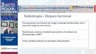 Generalidades e indicaciones de Radioterapia en Cáncer de Próstata [upl. by Aslam]