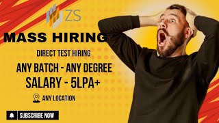 ZS Direct Test Hiring Announcement [upl. by Lesly]