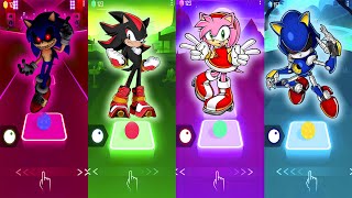 Sonic Exe 🆚 Shadow 🆚 Amy Rose 🆚 Metal Sonic 🔥Tiles Hop🔥 [upl. by Nnaeed]