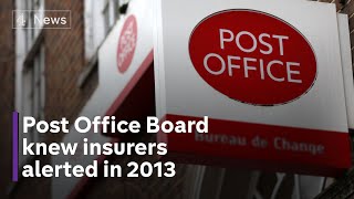 Post Office Board knew about Horizon system flaws and exclusive document show insurers were alerted [upl. by Kalvn]