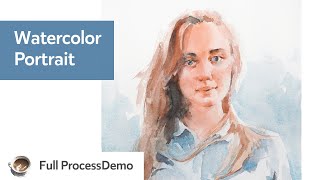 Loose watercolor portrait demo  Anna [upl. by Avaria]