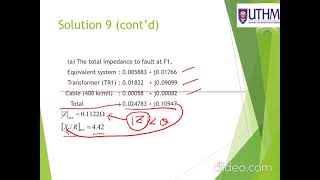 UTILISATION OF ELECTRICAL ENERGY BEF33203BEV30803 CHAPTER 3 PART 2b SHORT CIRCUIT ANALYSIS [upl. by Walczak]