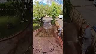 Years of dirt and moss gone 😁 powerwashing fyp exteriorcleaning satisfyingvideo satisfying [upl. by Ashton]