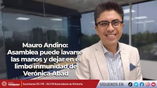 Mauro Andino  Asamblea puede lavarse las manos y dejar en el limbo inmunidad de Verónica Abad [upl. by Shushan]