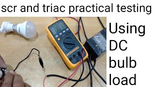 scr testingtriac testing method multimeter experiment practicalthyristor [upl. by Siravart]