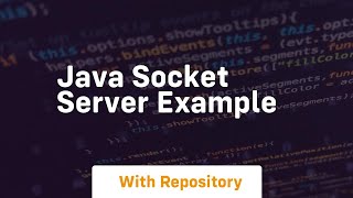 java socket server example [upl. by Ayerdna842]