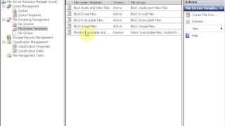 5 File Server Resource Manager 2008 R2 Config FSRM File Screens [upl. by Nelrah377]