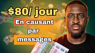 Gagner 80 par JOUR en envoyant des messages en ligne sur ce site  chat online jobs [upl. by Naillimixam]