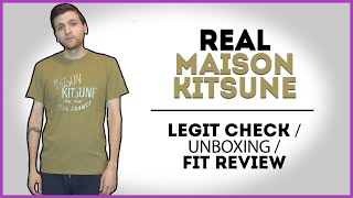 LEGIT MAISON KITSUNE tshirt  How to tell  unboxing amp fit review [upl. by Didier943]