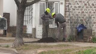 RECAMBIO DE POSTES EN BARRIOS DE LA CIUDAD  ING LEANDRO PAVESE [upl. by Llehsar]